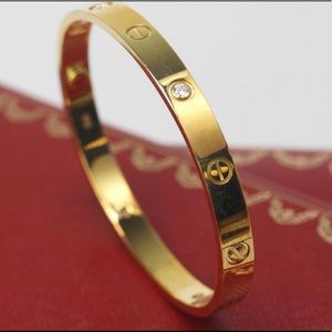 Cartier love bracelet with diamonds